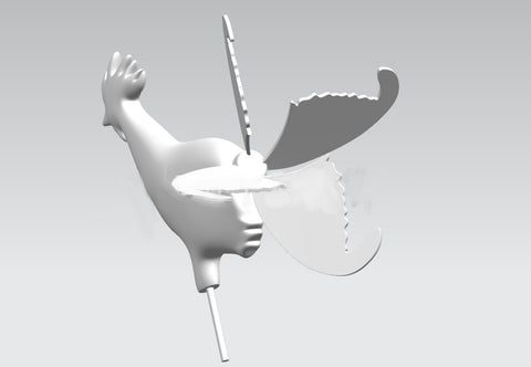 Rooster Windmill Garden Courtyard Farm Decor