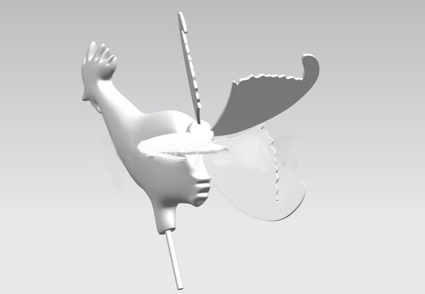 Rooster Windmill Garden Courtyard Farm Decor