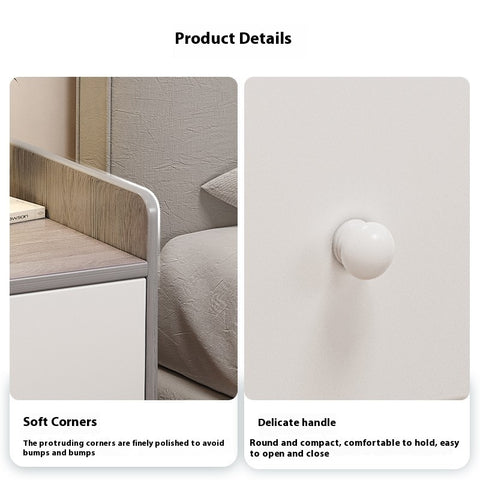 Bedside Table Modern Minimalist Small Storage Shelves