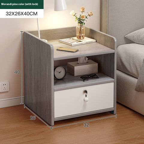 Bedside Table Modern Minimalist Small Storage Shelves